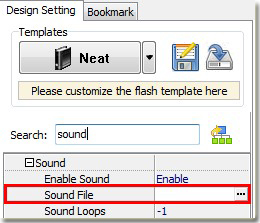 add background music to flash flipping book