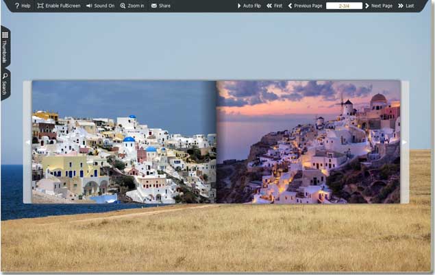 publish images as flipping book or magazine